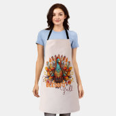 トルコ賛美と一緒にカラフルいる エプロン (着用した状態)