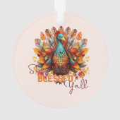 トルコ賛美と一緒にカラフルいる オーナメント (裏面)