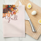 トルコ賛美と一緒にカラフルいる キッチンタオル (四つ折り)