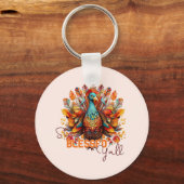 トルコ賛美と一緒にカラフルいる キーホルダー (裏面)