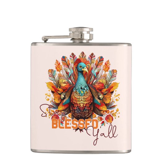 トルコ賛美と一緒にカラフルいる フラスク (正面)