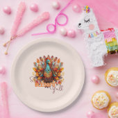 トルコ賛美と一緒にカラフルいる ペーパープレート (パーティー)