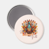 トルコ賛美と一緒にカラフルいる マグネット (正面/裏面)