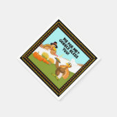 トルコ賛美の友おもしろい情をゴブル スタンダードカクテルナプキン (角)