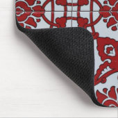 トルコ赤セラミックフローラ マウスパッド (コーナー)