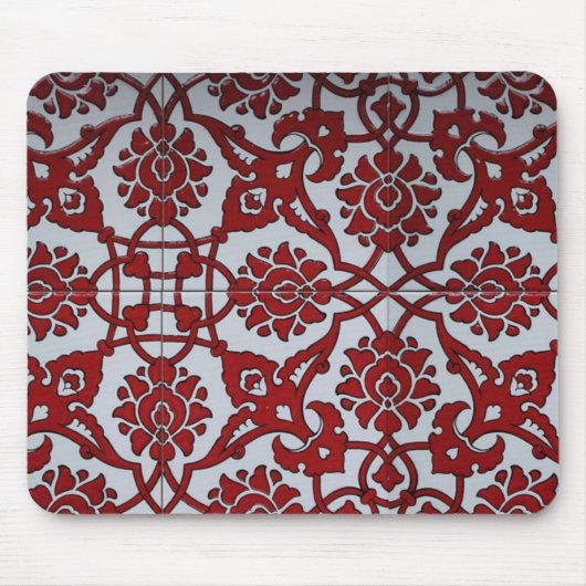 トルコ赤セラミックフローラ マウスパッド (正面)