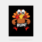 トルコ走感謝祭走のクラシックTシャツ アクリルサイン (正面)