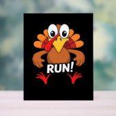 トルコ走感謝祭走のクラシックTシャツ アクリルサイン (ニュートラル)