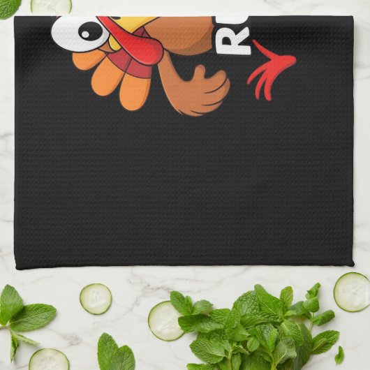 トルコ走感謝祭走のクラシックTシャツ キッチンタオル (折り畳み)