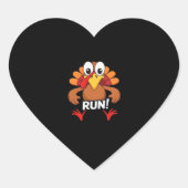 トルコ走感謝祭走のクラシックTシャツ ハートシール (正面)