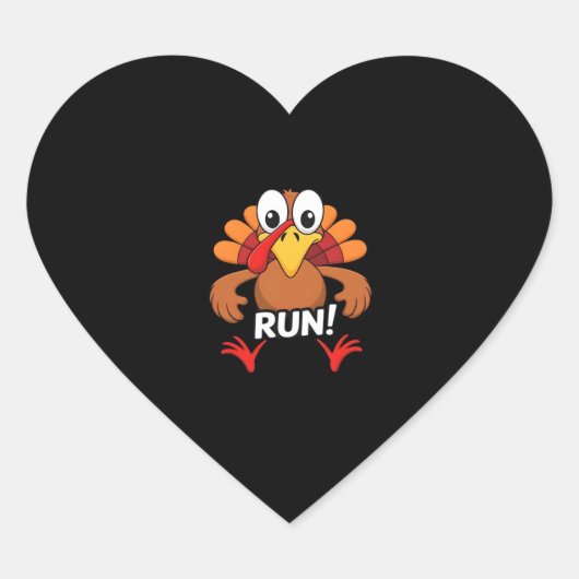 トルコ走感謝祭走のクラシックTシャツ ハートシール (正面)