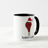 トルコ足身に着けているサンタの帽子のクリスマスの休日 マグカップ (正面右)