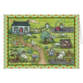 トルコ農園、カントリー感謝祭グリーティングカードB