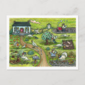 トルコ農園、国ユーモアのある感謝鳥 シーズンポストカード (正面)