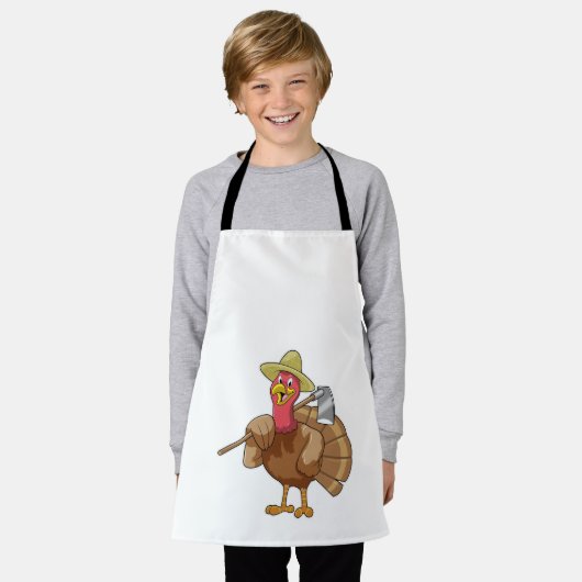 トルコ農家 エプロン (着用した状態)