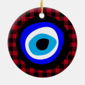 トルコ邪悪な目のタリスマン、アラビア語アミュレット、ギリシャ語 セラミックオーナメント (裏面)