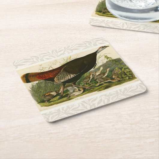 トルコ野生のオードボンバ絵画ードズ スクエアペーパーコースター (アングル)