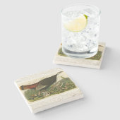 トルコ野生のオードボンバ絵画ードズ ストーンコースター (横)