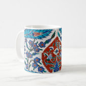 トルコ陶器の花柄 コーヒーマグカップ (正面左)