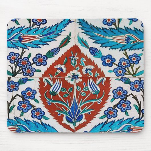 トルコ陶器の花柄 マウスパッド (正面)