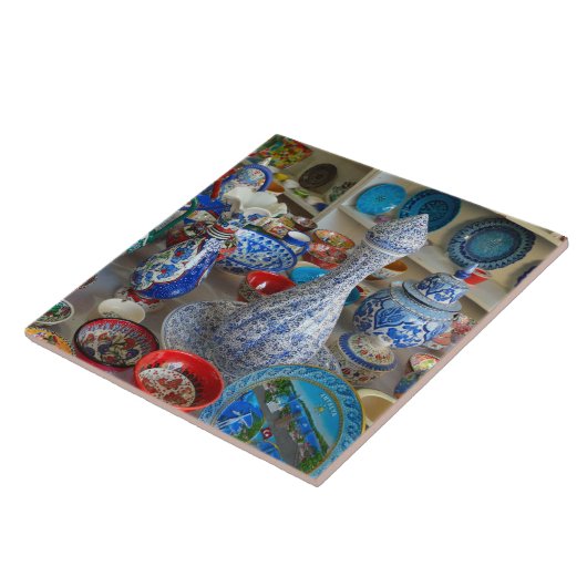 トルコ陶磁器 タイル (側面)