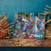 トルコ陶磁器 フォトプラーク (側面)