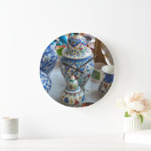 トルコ陶磁器 ラージ壁時計 (ホーム)