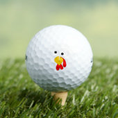 トルコ顔おもしろい – 感謝祭 ゴルフボール (インサイチュ 木)