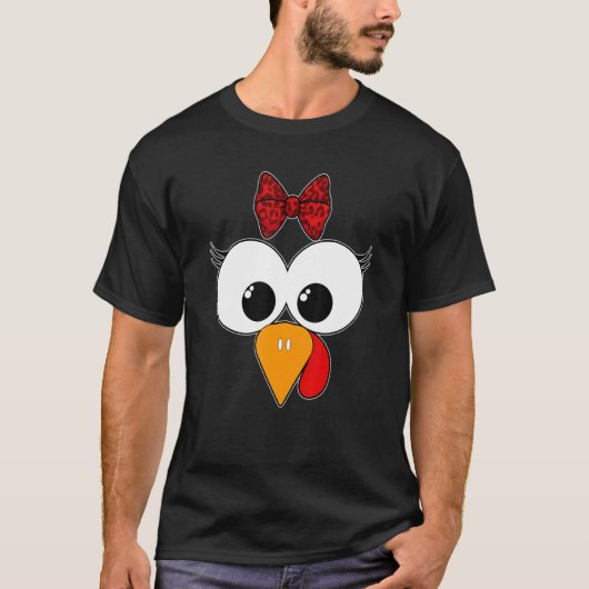 トルコ顔まつ毛ヒョウ眼鏡サンクスギビン Tシャツ (正面)