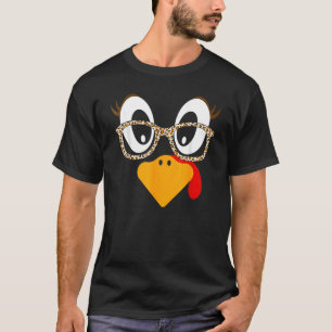 トルコ顔まつ毛ヒョウ眼鏡サンクスギビン Tシャツ