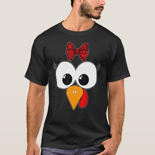 トルコ顔まつ毛ヒョウ眼鏡サンクスギビン Tシャツ (正面)