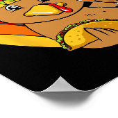 トルコ食べのタコ感謝祭メキシコ料理F ポスター (角)