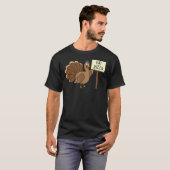 トルコ食べピザアダルトビーガンキッズおもしろい感謝祭 Tシャツ (正面フル)