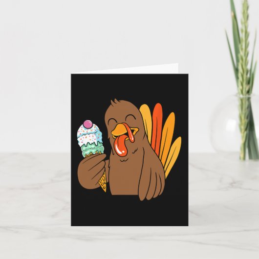 トルコ食べ物のアイスクリーム感謝祭の日のおもしろいFal カード (正面)