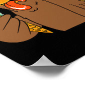 トルコ食べ物のアイスクリーム感謝祭の日のおもしろいFal ポスター (角)