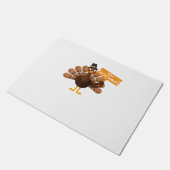 トルコ食べ野菜 – おもしろいビーガン感謝祭 ドアマット (アングル)