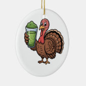 トルコ飲む抹茶の愛好家の感謝祭 セラミックオーナメント (右)