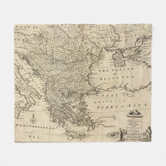 トルコ2 フリースブランケット (正面(横))