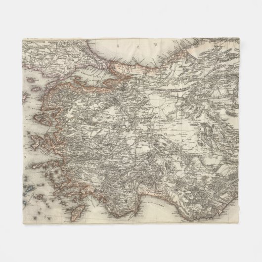 トルコ2 フリースブランケット (正面(横))