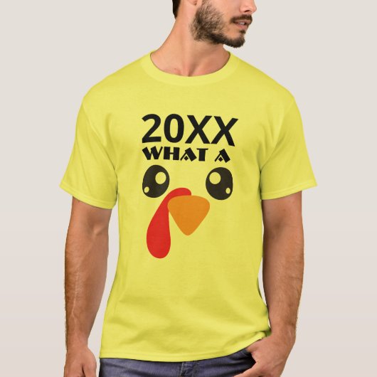 「トルコ」アメリカのスラングTee、感謝祭引用文 Tシャツ (正面)