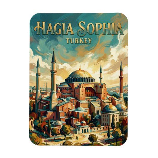 トルコ アヤソフィア マグネット (縦)