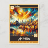 トルコ，アンカラ |ヴィンテージ絵を描ー ポストカード (正面)