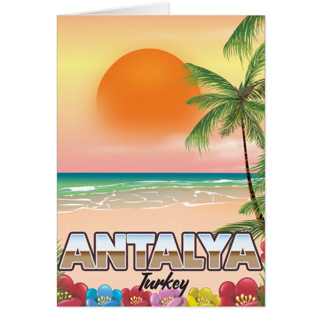 トルコ アンタルヤ ビーチ 旅行 ポスター (正面)