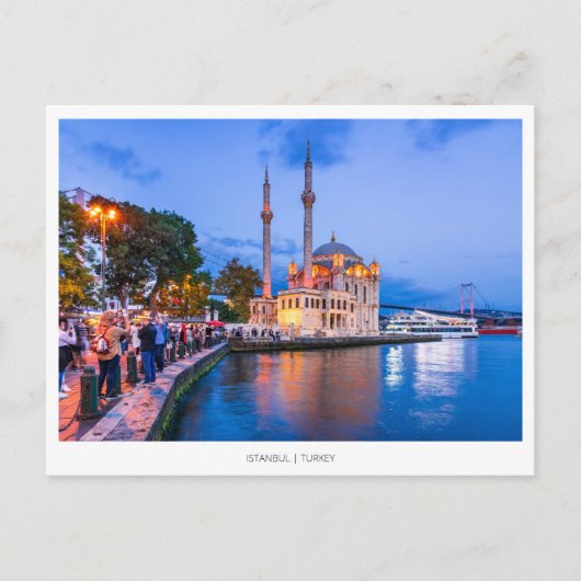 トルコ,イスタンブールのオルタコイ・モスク シーズンポストカード (正面)