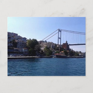 トルコ、イスタンブールの大きな橋 ポストカード