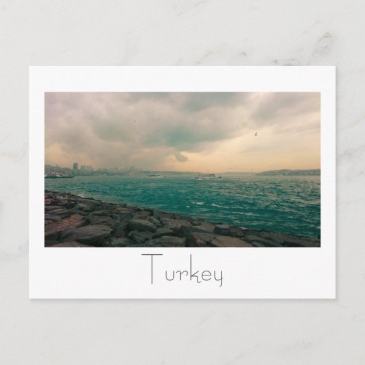 トルコ イスタンブール市景観 ボスポラス海峡 ポストカード (正面)