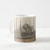 トルコ、イスタンブール、スルタン・アフメドのブルーモスク コーヒーマグカップ (正面左)