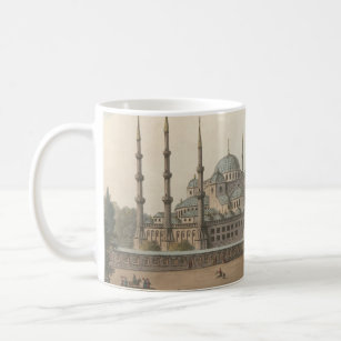トルコ、イスタンブール、スルタン・アフメドのブルーモスク コーヒーマグカップ