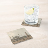 トルコ、イスタンブール、スルタン・アフメドのブルーモスク スクエアペーパーコースター (インサイチュ)