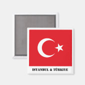 トルコ イスタンブール トゥルキエ国旗 マグネット (正面/裏面)
